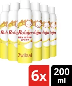 Robijn Zwitsal Dry Wash Spray - 6 X 200 Ml - Voordeelverpakking -Schoonmaakproducten Winkel 1013x1200