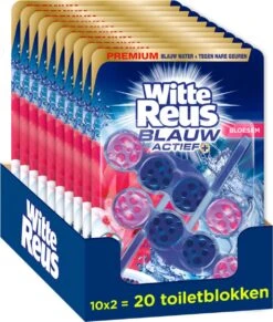 Witte Reus Blauw Actief Toiletblok - Bloesem - WC Blokjes Voordeelverpakking - 20 Stuks -Schoonmaakproducten Winkel 1020x1200