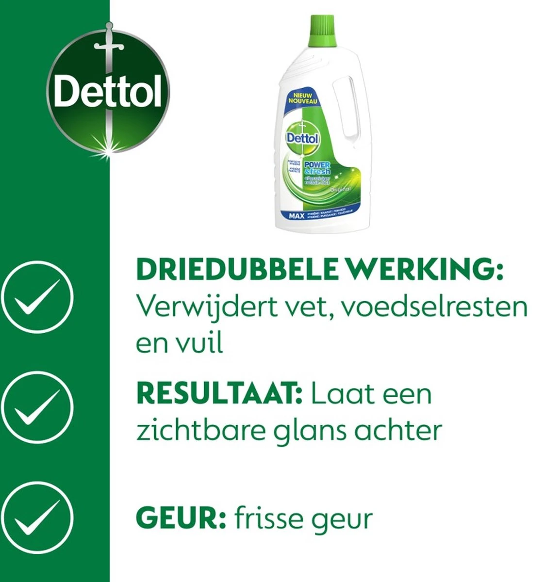 Dettol Allesreiniger Power & Fresh - Original - 1.5 L 11 Dettol Allesreiniger Power & Fresh - Original - 1.5 L - Afbeelding 9
