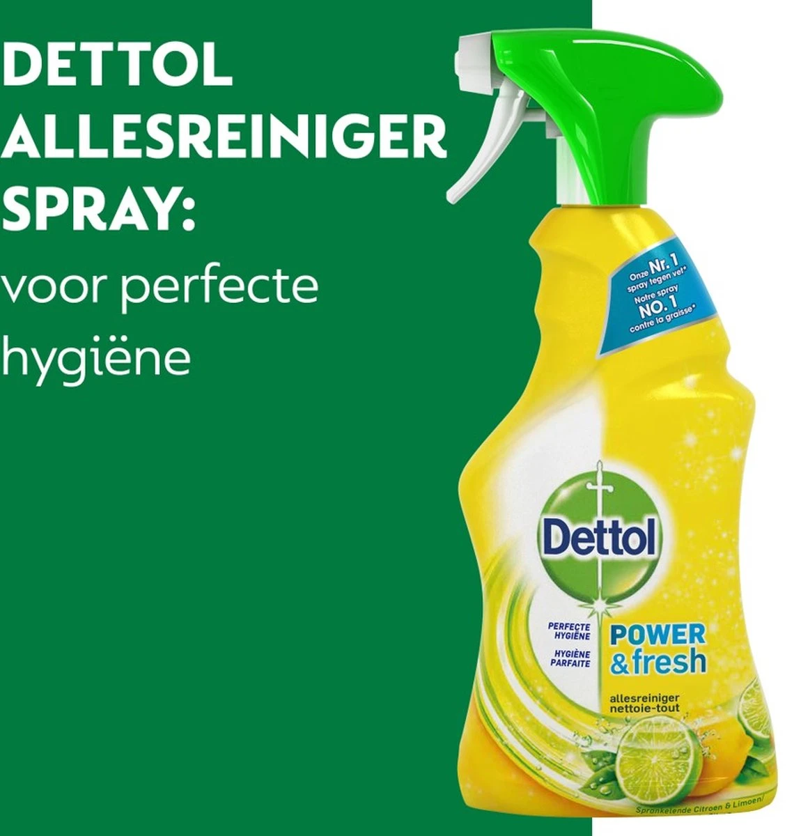 Dettol - Power & Fresh - Allesreinger Spray - Citrus - 6 X 500 Ml 7 Dettol - Power & Fresh - Allesreinger Spray - Citrus - 6 X 500 Ml - Afbeelding 5