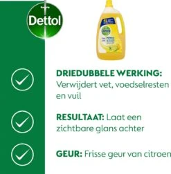 Dettol - Power & Fresh - Allesreiniger - Citrus - 3 X 4 Liter -Schoonmaakproducten Winkel 1175x1200