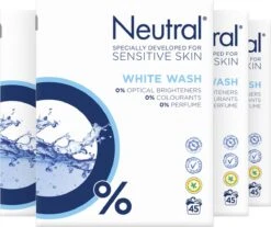 Neutral Waspoeder Wit Parfumvrij - 4x45 Wasbeurten - Voordeelverpakking -Schoonmaakproducten Winkel 1200x1005