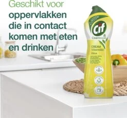 Cif CleanBoost Cream Citroen Schuurmiddel - 8 X 750 Ml - Voordeelverpakking -Schoonmaakproducten Winkel 1200x1118