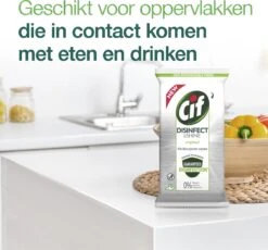 Cif Disinfect & Shine Wipes Doden 99,99% Van De Bacteriën Original Desinfecterende Schoonmaakdoekjes, Van 100% Biologisch Afbreekbaar Textiel 5 X 75 Doekjes -Schoonmaakproducten Winkel 1200x1118 3