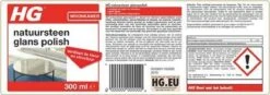 HG Natuursteen Glans Polish (product 44) - 300ml - Voor Alle Soorten Natuursteen -Schoonmaakproducten Winkel 1200x423