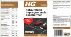 HG Natuursteen Impregnerende Beschermer (HG Product 32) - 1L - Tegen Het Intrekken Van Vuil - Ook Voor Granito En Marmer Composiet -Schoonmaakproducten Winkel 1200x640
