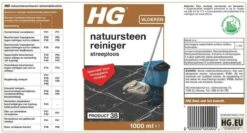 HG Natuursteen Reiniger Glansvloeren 1L - Marmer & Natuursteen - Streeploos Schoon - 20 Dweilbeurten -Schoonmaakproducten Winkel 1200x645