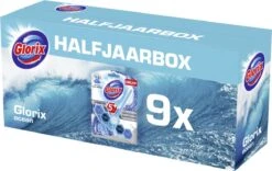 Glorix Power 5 Toiletblokken - Ocean - 9 Stuks - Halfjaarbox - Voordeelverpakking -Schoonmaakproducten Winkel 1200x760 3
