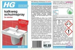 HG Kalkweg Schuimspray 3x Sterker - 500ml - Verwijdert Extreme Kalkresten - 100% Opgelost, 100% Resultaat -Schoonmaakproducten Winkel 1200x802