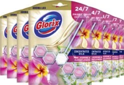 Glorix Aroma Lux Pink Jasmine & Elderflower Toiletblokken - 9 Stuks - Voordeelverpakking 14 Glorix Aroma Lux Pink Jasmine & Elderflower Toiletblokken - 9 Stuks - Voordeelverpakking -Schoonmaakproducten Winkel 1200x827