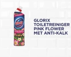 Glorix WC Powergel Toiletreiniger Pink Flower - 6 X 750 Ml - Voordeelverpakking -Schoonmaakproducten Winkel 1200x961