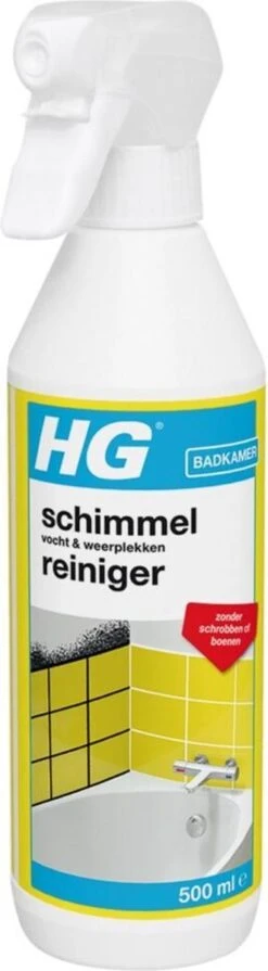 HG Schimmelreiniger - 500ml - De NR 1 Schimmelverwijderaar - Vernietigt De Hardnekkigste Schimmel - Geschikt Voor De Badkamer, Tegel-, Siliconenvoegen, Stucwerk -Schoonmaakproducten Winkel 331x1200