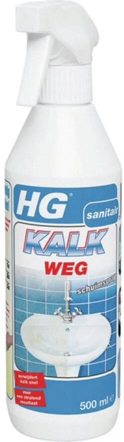 HG Kalkweg Schuimspray - 500ml - 100% Glans - Verwijdert En Voorkomt Kalk - Biologisch Afbreekbaar -Schoonmaakproducten Winkel 337x1200