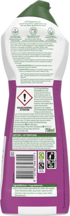 Cif CleanBoost Cream Pink Schuurmiddel - 8 X 750 Ml - Voordeelverpakking -Schoonmaakproducten Winkel 390x1200 2