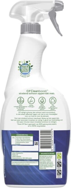 Cif CleanBoost Power & Shine Badkamer Spray - 6 X 750 Ml - Voordeelverpakking -Schoonmaakproducten Winkel 454x1200 1