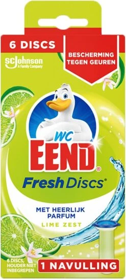 WC Eend Houder Fresh Discs Lime Zest + 3 X 6 Discs Navulling 6 WC Eend Houder Fresh Discs Lime Zest + 3 X 6 Discs Navulling -Schoonmaakproducten Winkel 545x1200