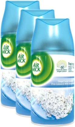 AIRWICK Freshmatic Automatische Spray Refill Frisse Linnen & Witte Bloemen Krimp - (3x250ml) -Schoonmaakproducten Winkel 712x1200 1