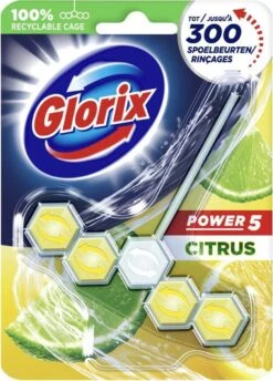 Glorix Power 5 Toiletblokken - Citroen - 9 Stuks - Voordeelverpakking -Schoonmaakproducten Winkel 861x1200 1