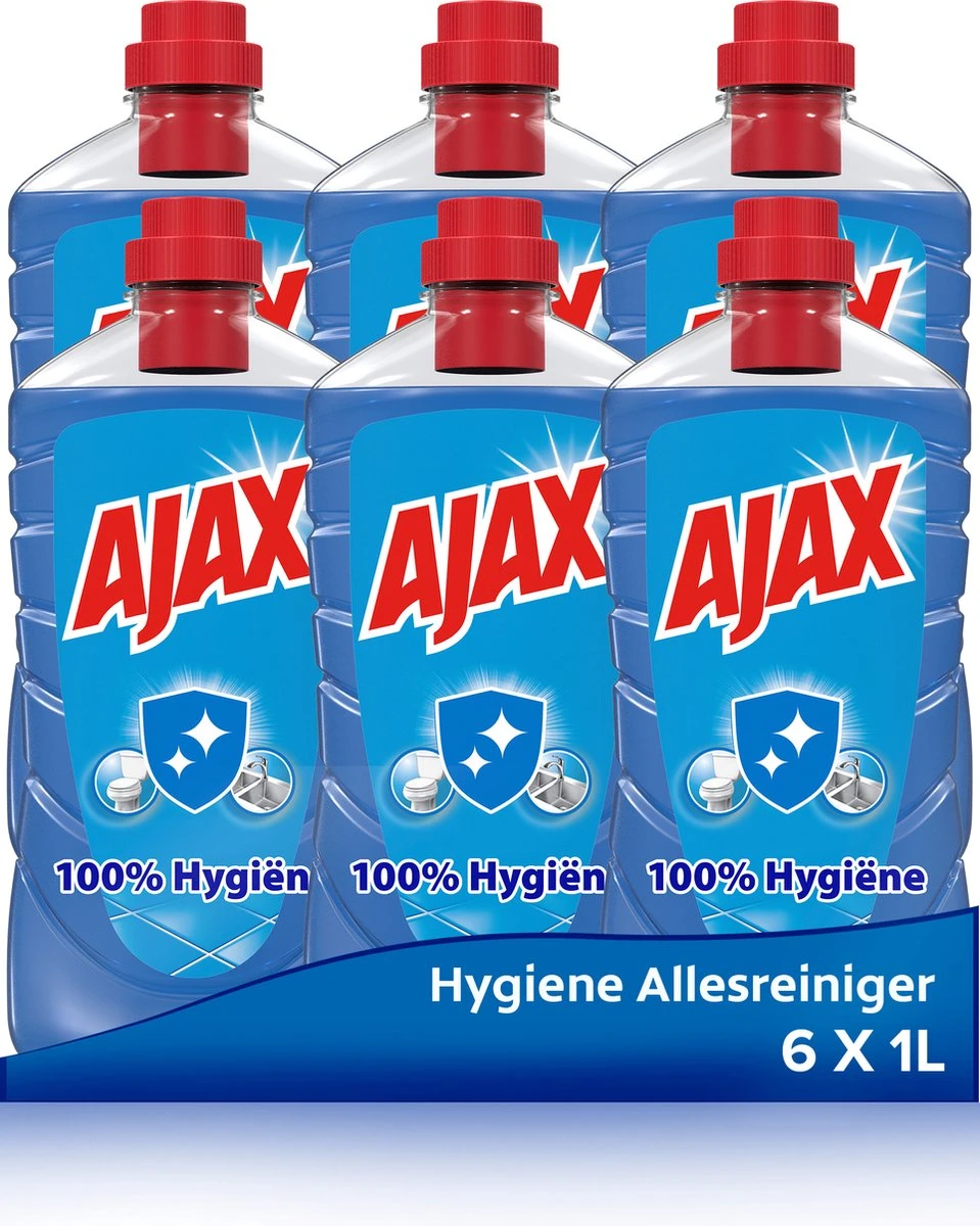 Ajax® Ajax Allesreiniger 100% Hygiene 6 X 1L - Voordeelverpakking 3 Ajax® Ajax Allesreiniger 100% Hygiene 6 X 1L - Voordeelverpakking